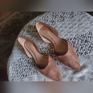 Brown Faux Suede Women's Flats